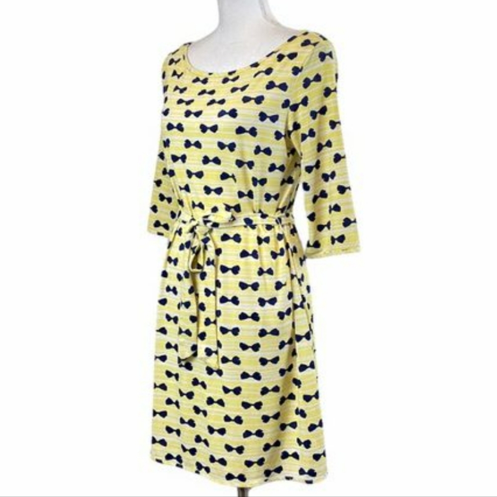 NWOT Leota Maternity Dress Birds and Bees Line Large Stretchy